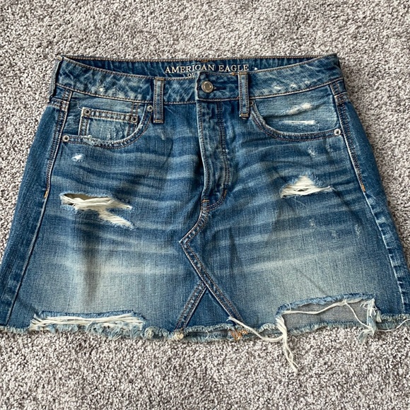 American Eagle Outfitters Dresses & Skirts - ❤️Sold❤️ AE Distressed Denim Skirt ❤️